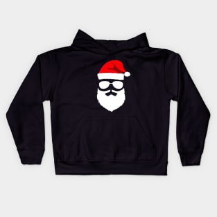 Santa Claus Sunglasses with Beard Christmas Kids Hoodie